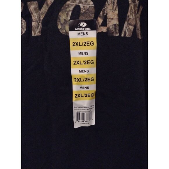 NWT New Moosy Oak Short Sleeve T-Shirt Black Cotton 2XL Men's - Picture 3 of 9